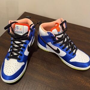 Nike Dunk High Blue Satin Womens-DV2185-100